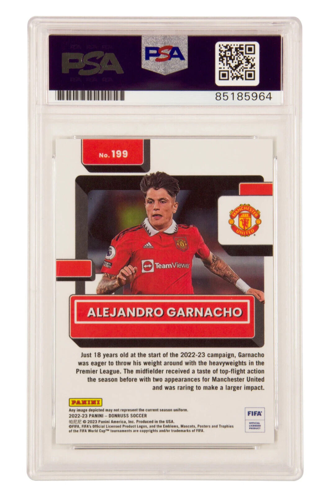 Alejandro Garnacho Signed 2022 Panini Donruss Optic Rated Rookie – PSA Authentic